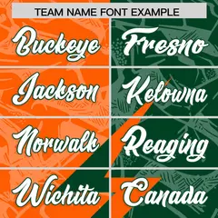 Green Orange Split Lightning Pattern Football Jersey 3