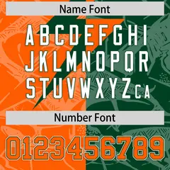 Green Orange Split Lightning Pattern Football Jersey 4