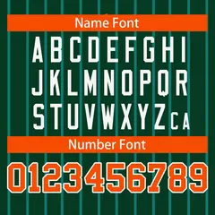 Green Orange Stripe Full Button Authentic Baseball Jersey 4