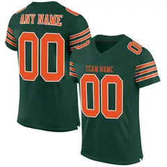 Green Orange-White Classic Mesh Authentic Football Jersey 1