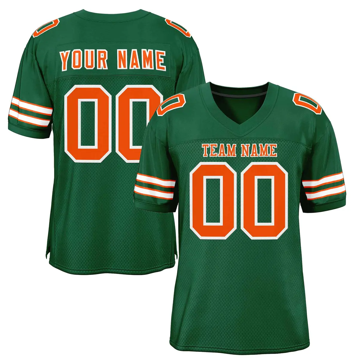 Green Orange-White Classic Style Authentic Football Jersey
