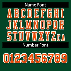 Green Orange-White Classic Style Authentic Football Jersey 4