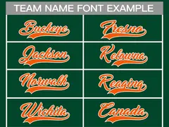 Green Orange-White Classic Style Hockey Jersey 3