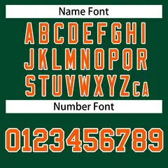 Green Orange-White Classic Style Hockey Jersey 3
