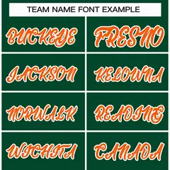 Green Orange-White Classic Style Hockey Jersey 3