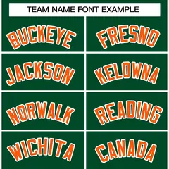 Green Orange-White Varsity Full-Snap Letterman Jacket 3