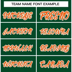 Green Orange-White Varsity Full-Snap Letterman Jacket 3