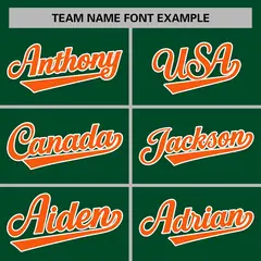 Green Orange-White Varsity Full-Snap Letterman Jacket 3