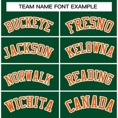 Green Orange-White Varsity Full-Snap Letterman Jacket 3