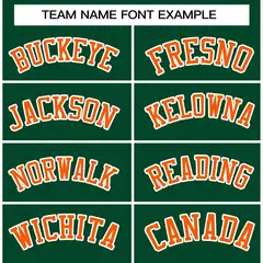 Green Orange-White Varsity Full-Snap Letterman Jacket 5