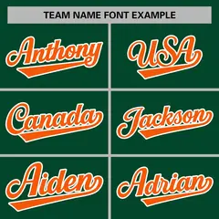 Green Orange-White Varsity Full-Snap Letterman Jacket 5