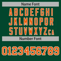 Green Orange-White Varsity Full-Snap Letterman Jacket 6