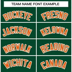 Green Orange-White Varsity Full-Snap Letterman Jacket 5