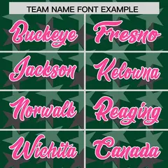 Green Pink All Star Graffiti Pattern Football Jersey 3