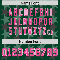 Green Pink All Star Graffiti Pattern Football Jersey 4