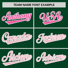 Green Pink-Lt Pink Gradient Side Authentic Baseball Jersey 3