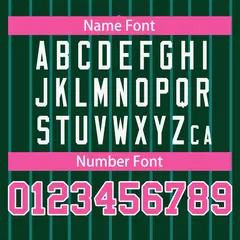 Green Pink Stripe Full Button Authentic Baseball Jersey 4