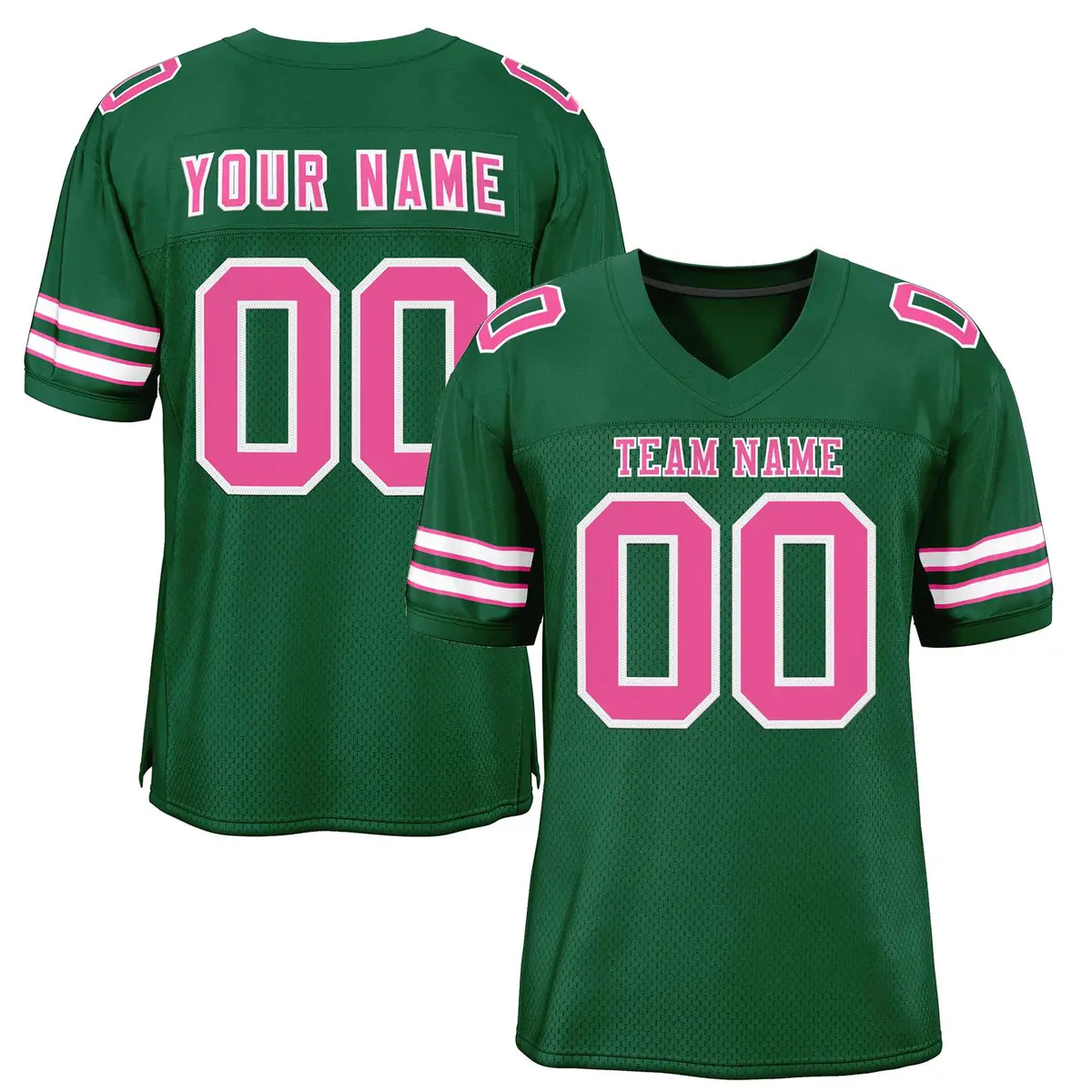 Green Pink-White Classic Style Authentic Football Jersey