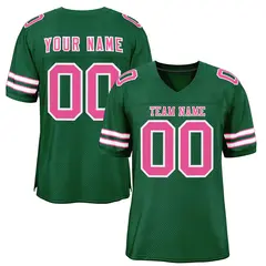 Green Pink-White Classic Style Authentic Football Jersey 1