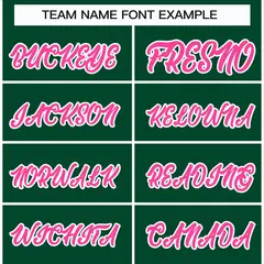 Green Pink-White Classic Style Hockey Jersey 3