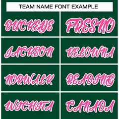 Green Pink-White Classic Style Hockey Jersey 3