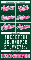 Green Pink-White Classic Style Hockey Jersey 3
