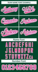 Green Pink-White Classic Style Hockey Jersey 3