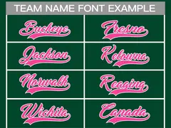 Green Pink-White Classic Style Hockey Jersey 3