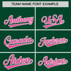 Green Pink White Varsity Raglan Gradient Letterman Jacket 3