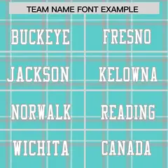 Green Plaid Pattern Authentic Football Jersey 3