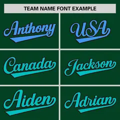 Green Powder Blue-Aqua Gradient Side Baseball Jersey 3