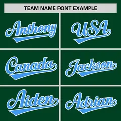 Green Powder Blue Raglan Round-Neck Hockey Jersey 3