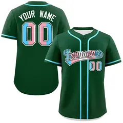 Green Powder Blue Transgender Pride Month Baseball Jersey