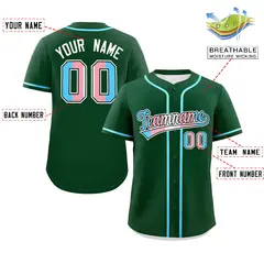 Green Powder Blue Transgender Pride Month Baseball Jersey 2