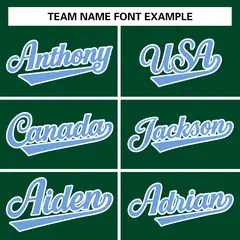 Green Powder Blue-White Raglan Varsity Full-Snap Letterman Jacket 3