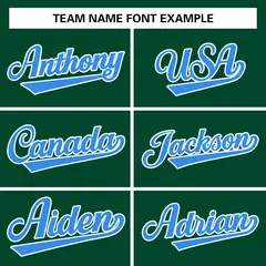Green Powder Blue-White Raglan Varsity Full-Snap Letterman Jacket 5