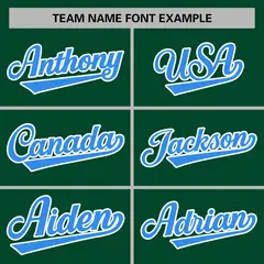 Green Powder Blue-White Varsity Full-Snap Letterman Jacket 5