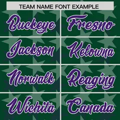Green Purple All Star Graffiti Pattern Football Jersey 3