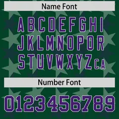 Green Purple All Star Graffiti Pattern Football Jersey 4