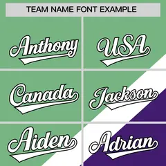 Green Purple Raglan Varsity Letterman Baseball Jacket 3