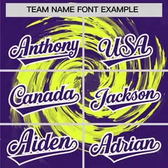 Green Purple Swirl Graffiti Baseball Jersey 3