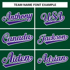 Green Purple-White Raglan Varsity Full-Snap Letterman Jacket 3