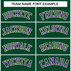Green Purple-White Raglan Varsity Full-Snap Letterman Jacket 5