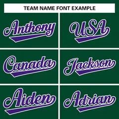 Green Purple-White Raglan Varsity Full-Snap Letterman Jacket 5