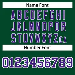 Green Purple-White Raglan Varsity Full-Snap Letterman Jacket 6