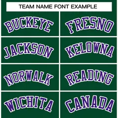 Green Purple-White Raglan Varsity Full-Snap Letterman Jacket 5