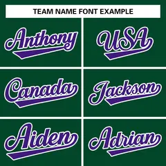 Green Purple-White Raglan Varsity Full-Snap Letterman Jacket 5
