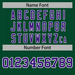 Green Purple-White Varsity Full-Snap Letterman Jacket 6