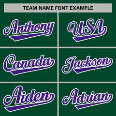 Green Purple-White Varsity Full-Snap Letterman Jacket 5