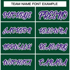 Green Purple-White Varsity Full-Snap Letterman Jacket 5